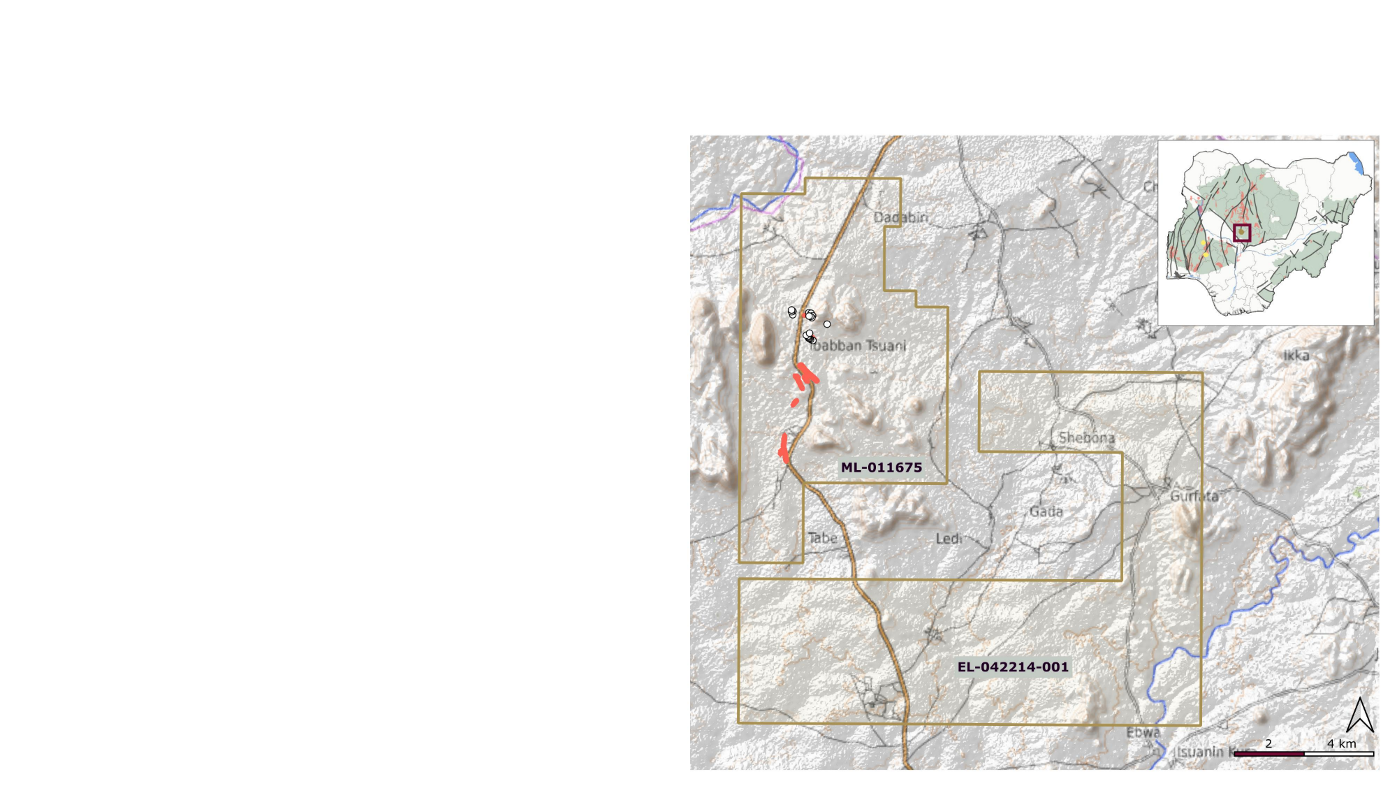 Project location map reproduced from the March 2026 Aurelia presentation